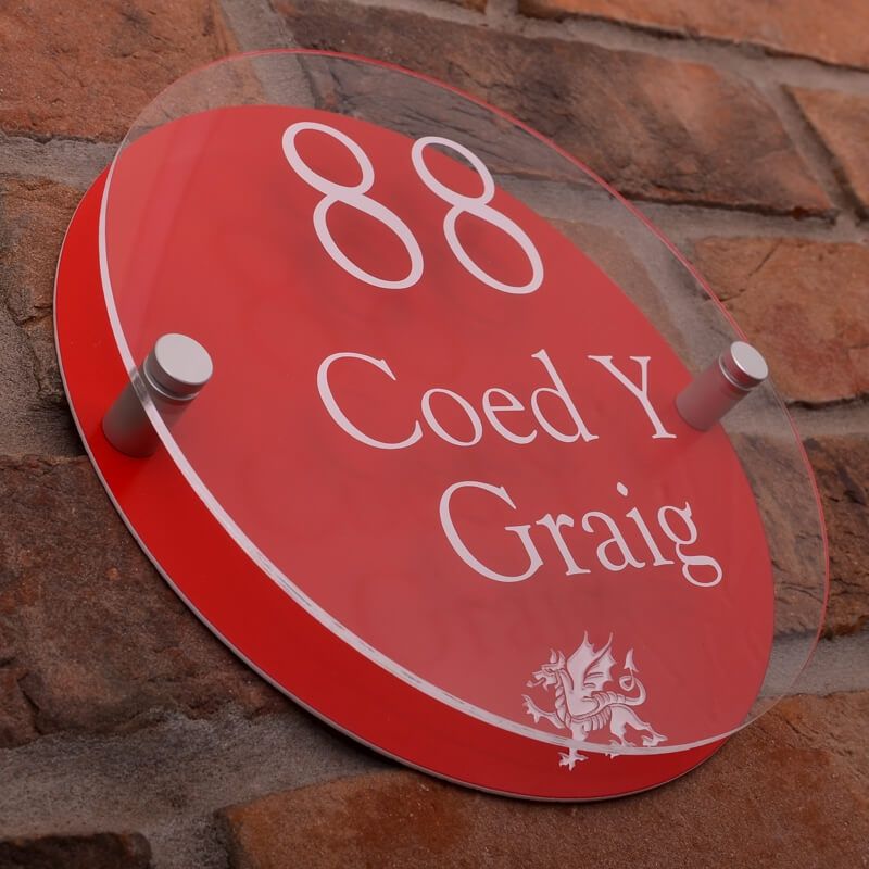 Modern Acrylic Round House Sign