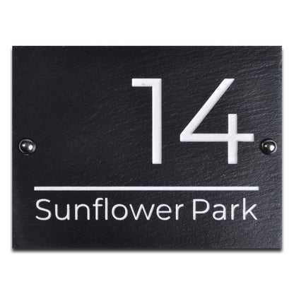 Riven Slate House Sign