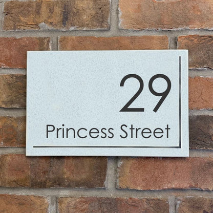 Reversed Slate House Sign - 30.5 x 20cm