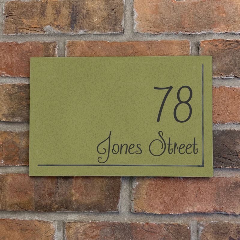 Reversed Slate House Sign - 30.5 x 20cm