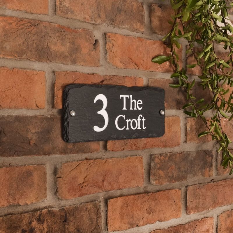 Rustic Slate House Sign