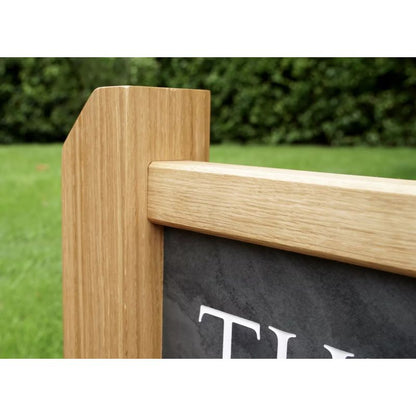 Free Standing Slate and Oak House Sign