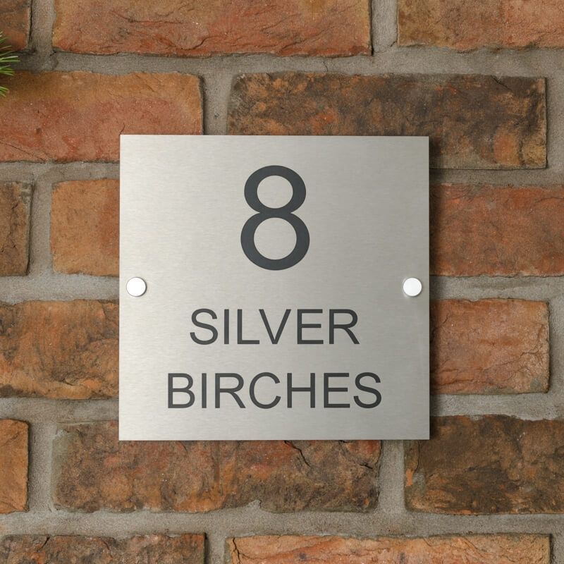 Stainless Steel Square House Sign