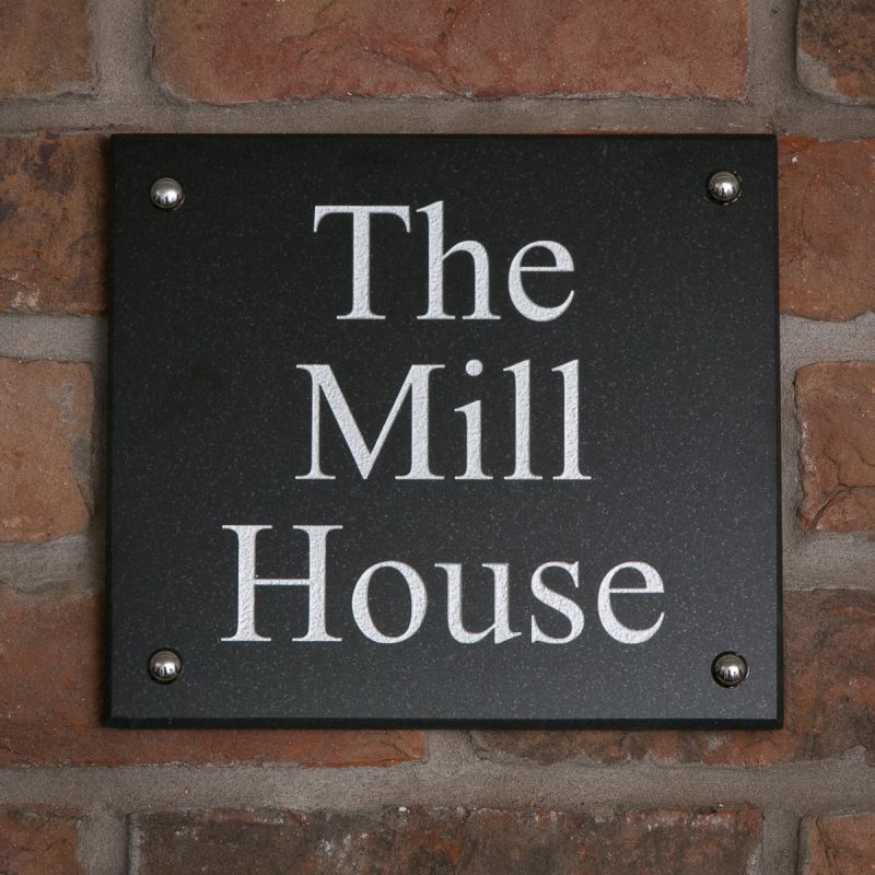 Granite House Sign in Black