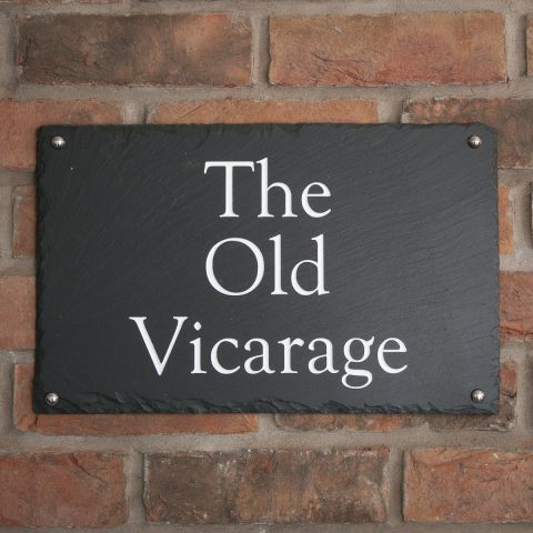 Rustic Slate House Sign